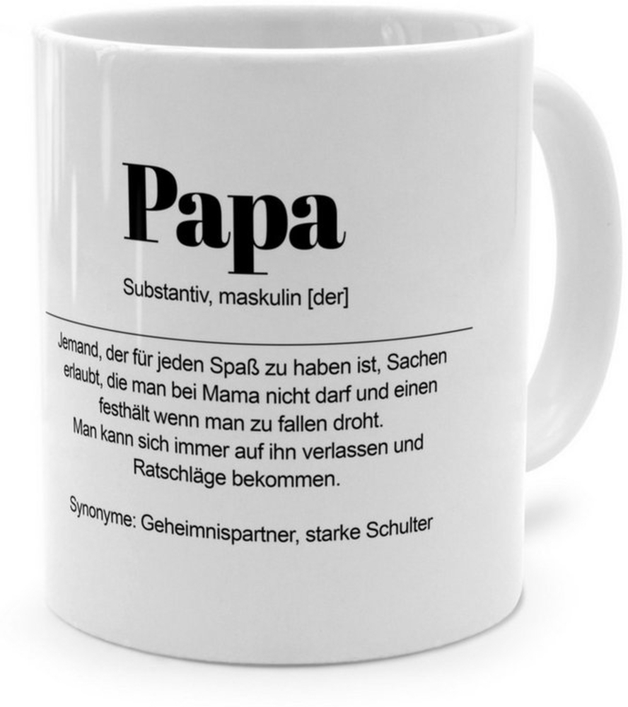 PhotoFancy Tasse mit Definition 'Papa' - Tasse mit Spruch, Tasse Standard - Weiß Bild 1