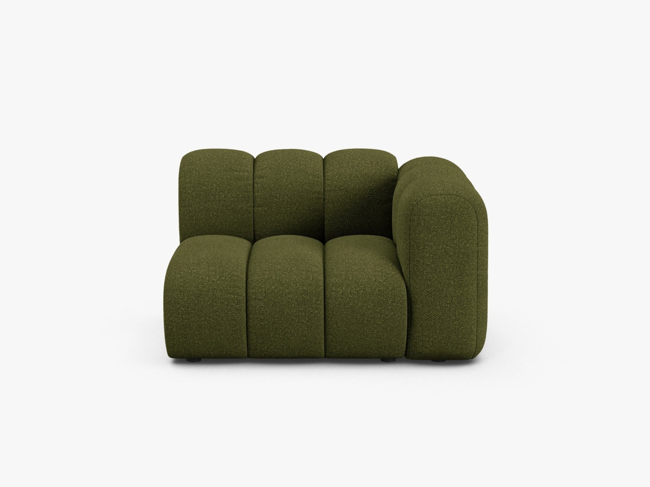 Micadoni Modul Lupine 1-Sitzer Rechts Boucle Baloo Dunkel-Olivgrün Bild 1