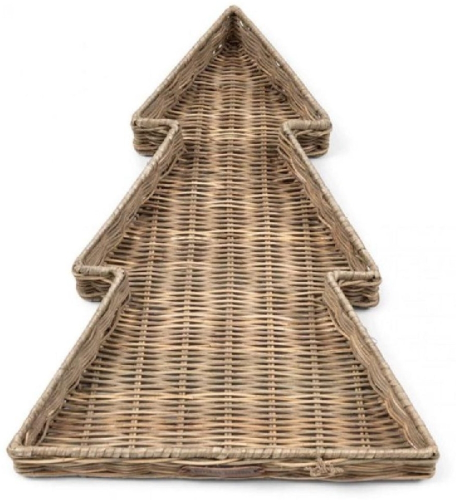 Rivièra Maison Weihnachtsbaumkugel Tablett Tannenbaum Xmas Tree Tray Rattan Bild 1