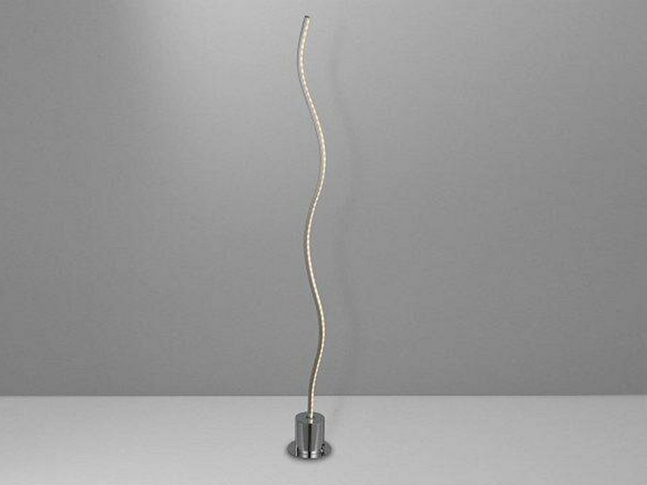 Kleine LED Stehleuchte BENETT Silber Chrom, Höhe 85cm Bild 1