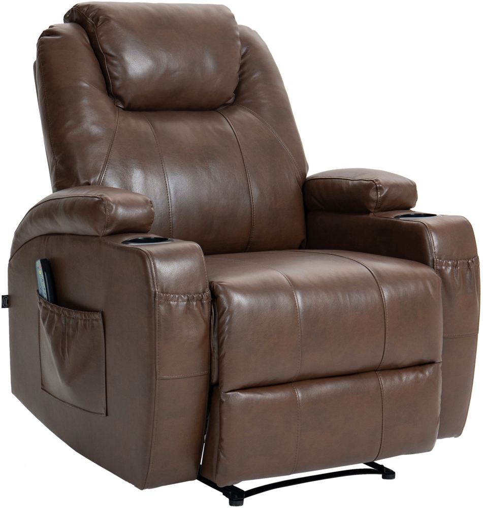 CLP Sessel Galena mit Massagefunktion,hellbraun Kunstleder Bild 1