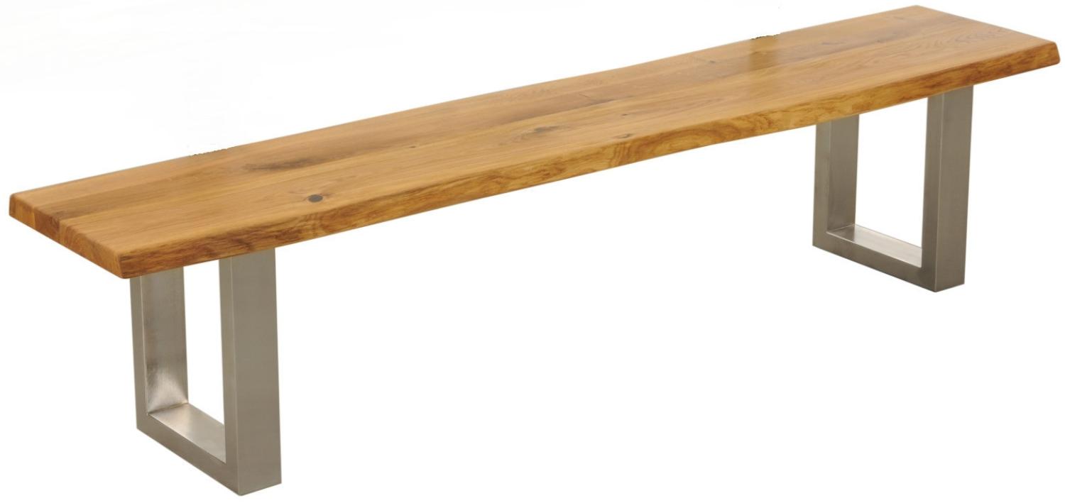 Esszimmerbank 180cm 'Amber II' Wildeiche massiv Bild 1
