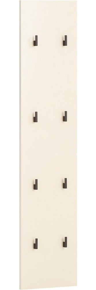 Lomadox Garderobenpaneel LORCA-80, creme beige 8 Kleiderhaken Metall schwarz 24,5x109x2,6 cm Bild 1