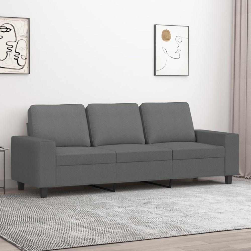 vidaXL 3-Sitzer-Sofa Dunkelgrau 180 cm Stoff 359400 Bild 1