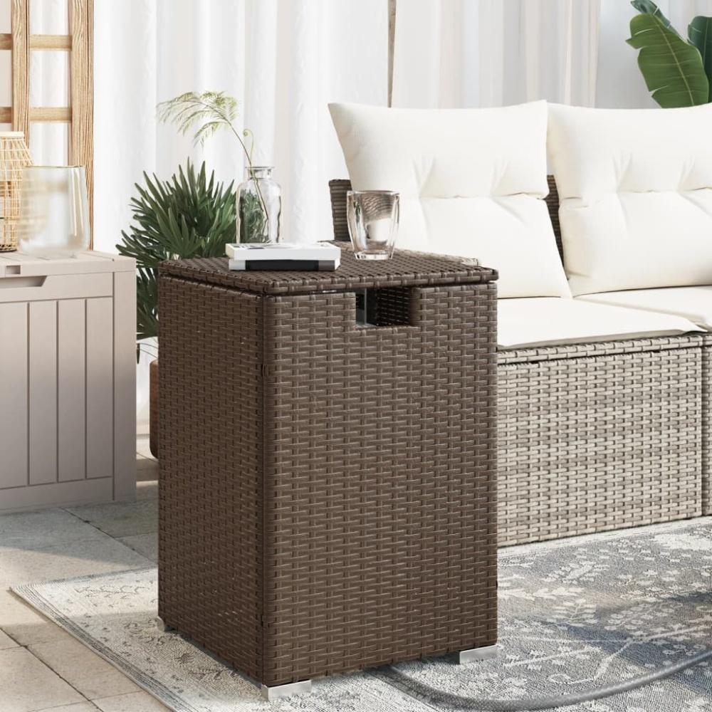 vidaXL Propan-Tank-Verstecktisch Braun 40x40x60 cm Poly Rattan 366295 Bild 1