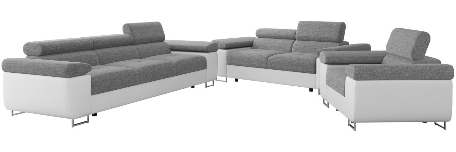 Sofa Set Torezio 3+2+1 mit Einstellbare Kopfstützen (Soft 017 + Lux 05) Bild 1