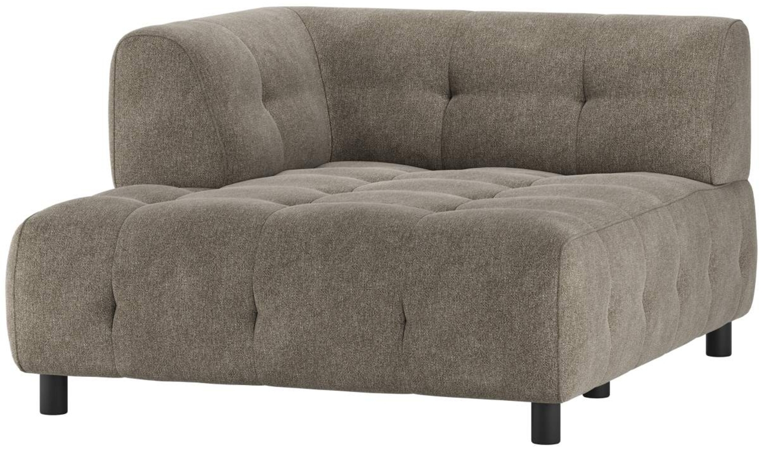 Modulsofa Louis Chaiselongue aus Flachgewebe Links, Grün Bild 1