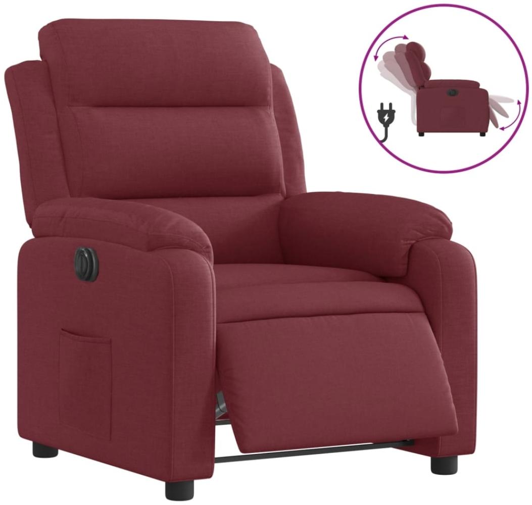 vidaXL Relaxsessel Elektrisch Weinrot Stoff 3204959 Bild 1