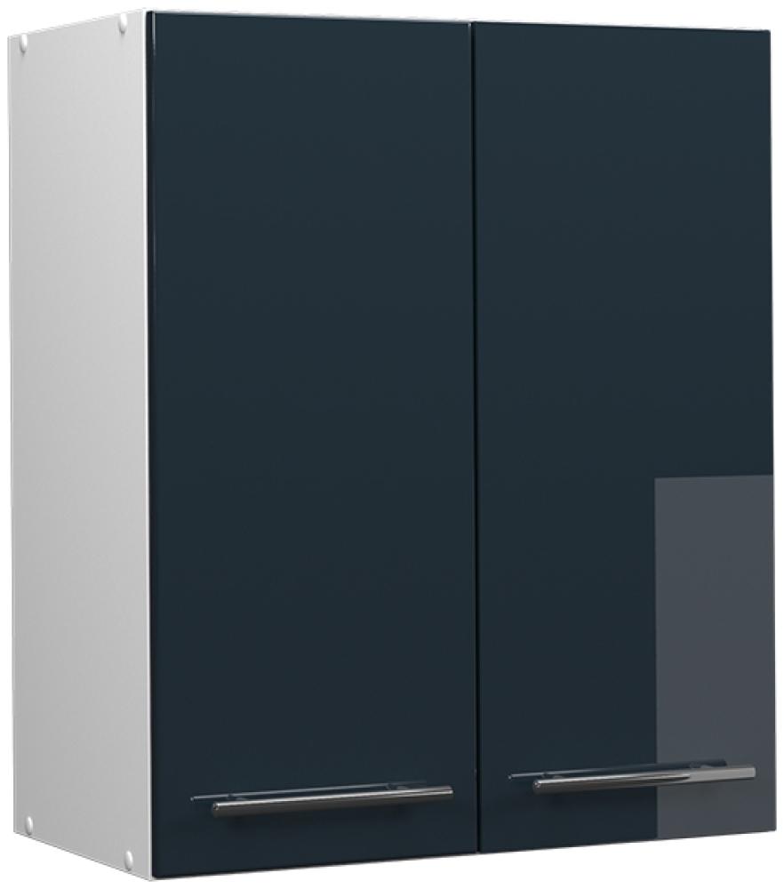 Vicco Hängeschrank Fame-Line Weiß Dunkelblau Hochglanz 60 cm Bild 1