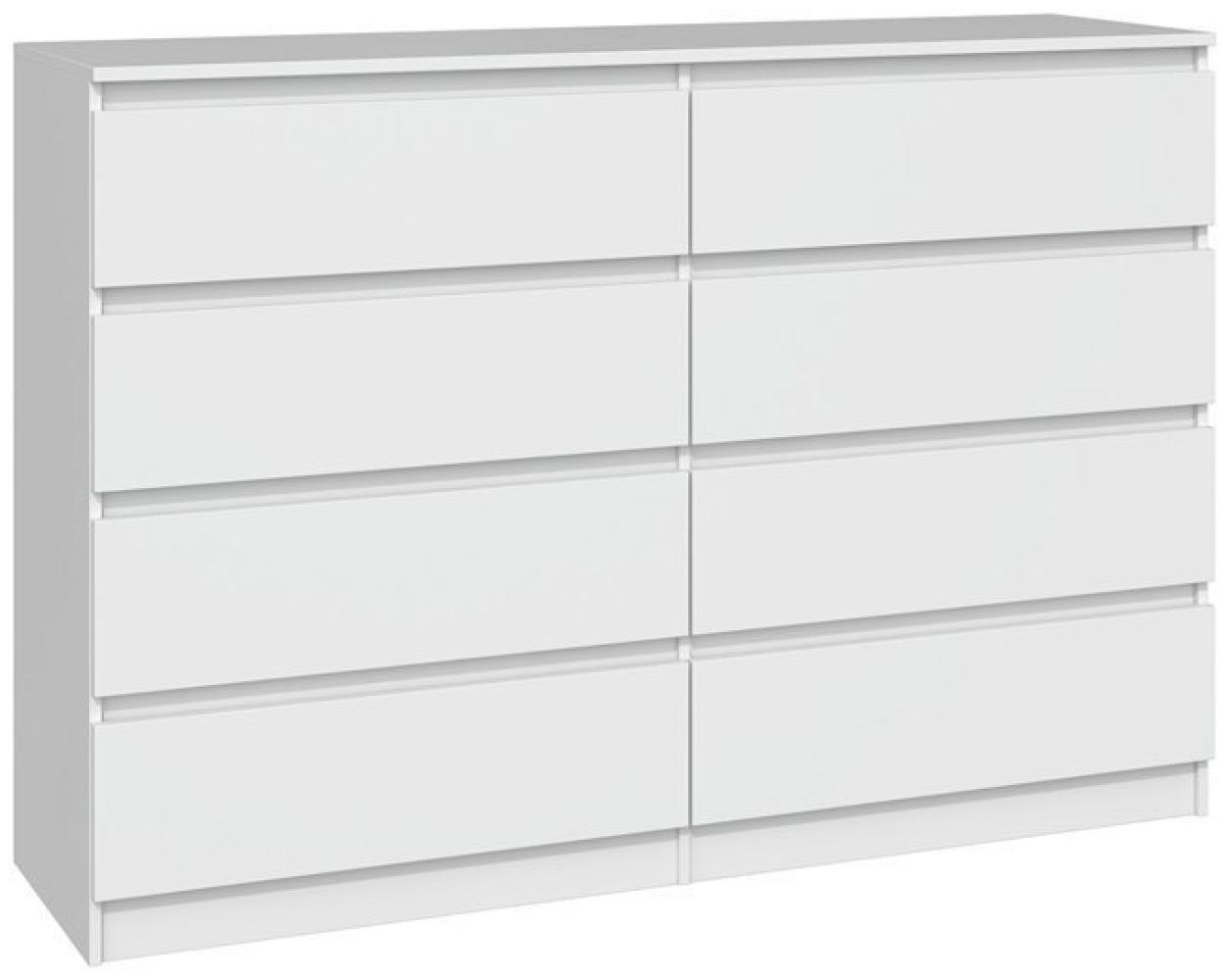 ibonto Kommode Große Mehrzweckschrank mit 8 Grifflosen Schubladen Bild 1