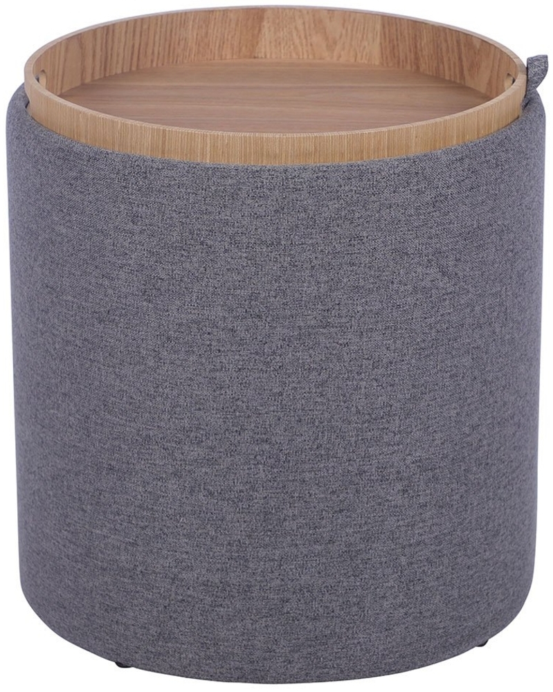 Hocker Lund, Stoff, Grau, 35 x 38 x 35 cm Bild 1