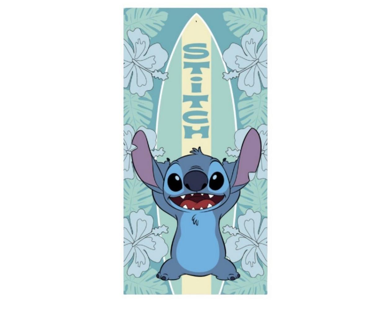 Lilo & Stitch Kinderhandtuch Baumwoll-Strandtuch Farbenfrohes Poolhandtuch, 70cm x 140cm Bild 1