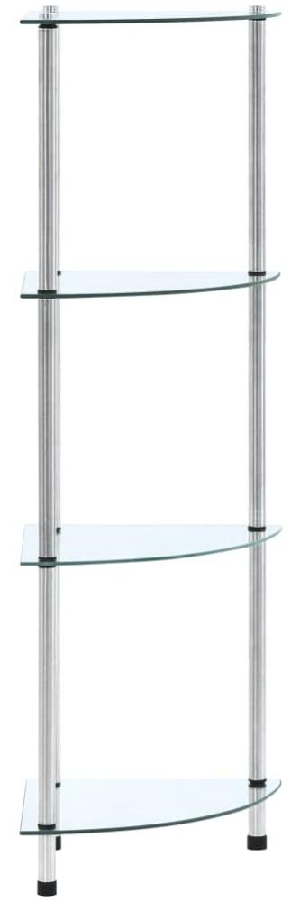 vidaXL Regal mit 4 Ablagen Transparent 30x30x100 cm Hartglas 249515 Bild 1