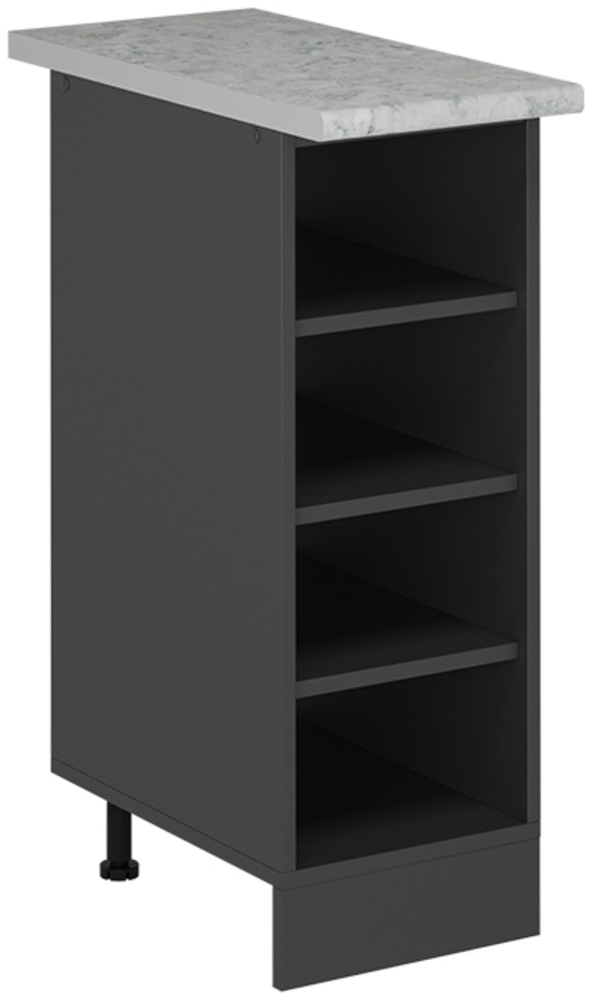 Küchenregal R-Line Anthrazit 30 cm AP Marmor Vicco Bild 1