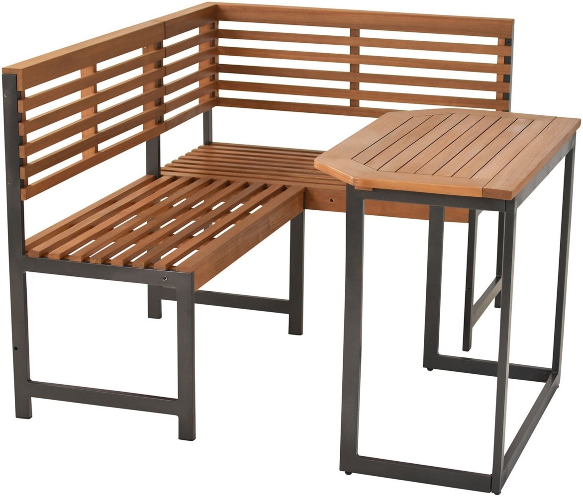 MERXX Eckbankgruppe »Eckbank Set«, (Set, 2-tlg), Eckbank und Klappentisch aus Akazienholz, flexibel Montageoptionen Bild 1