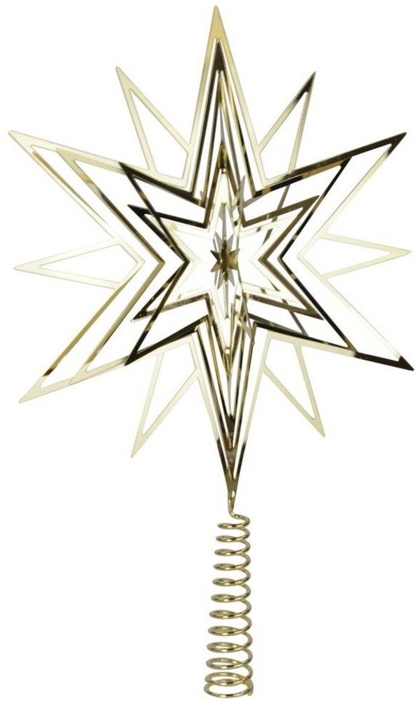 RIFFELMACHER & WEINBERGER Christbaumspitze Weihnachtsbaum Metall Stern 33cm, 17858 - Gold Bild 1