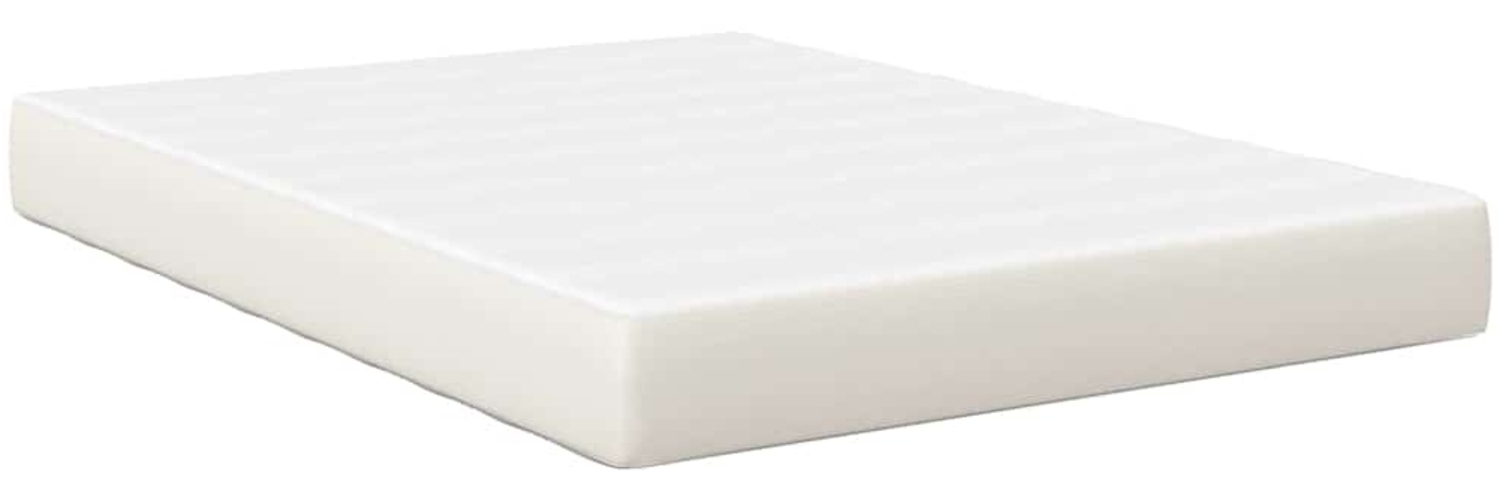 vidaXL Bettmatratze mit Matratze Creme 160 x 200 cm Stoff 42008298 Bild 1