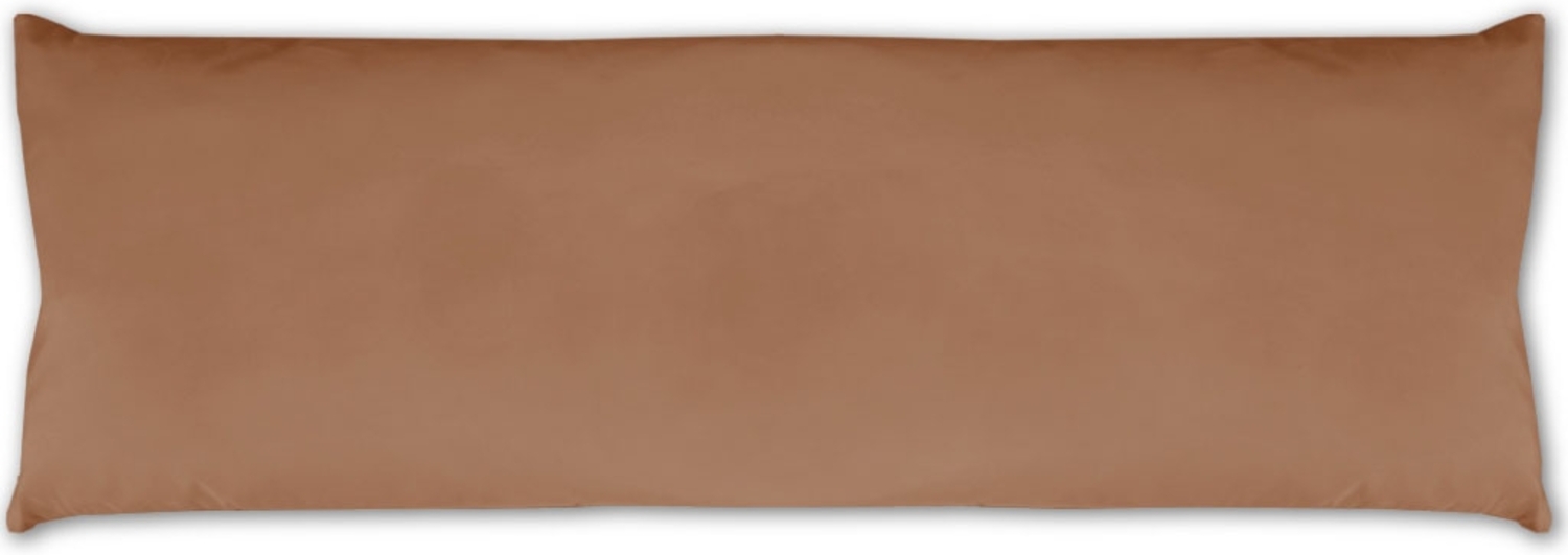 Seitenschläfer Kissenhülle Kissenfüllung Körperkissen, bequem und anschmiegsam in vielen verschiedenen Farben erhältlich (ca. 40x120cm / braun - hellbraun) Bild 1