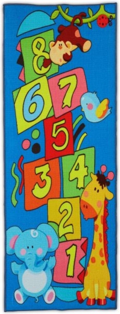 Kinderteppich Hüpfkästchen mit Tieren Bild 1