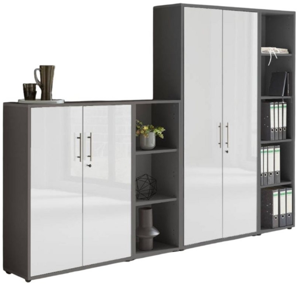 moebel-dich-auf Aktenschrank OFFICE EDITION (Set 4, abschließbar, Metallgriffen) Made in Germany Bild 1