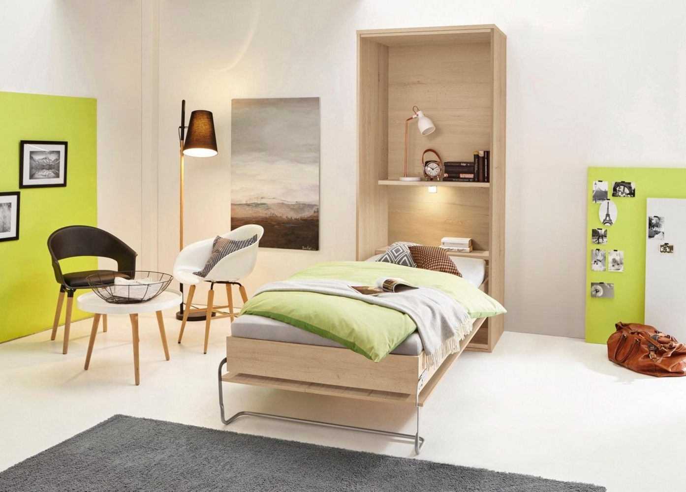 priess Schrankbett Ancona mit Regal und LED-Beleuchtung Bild 1