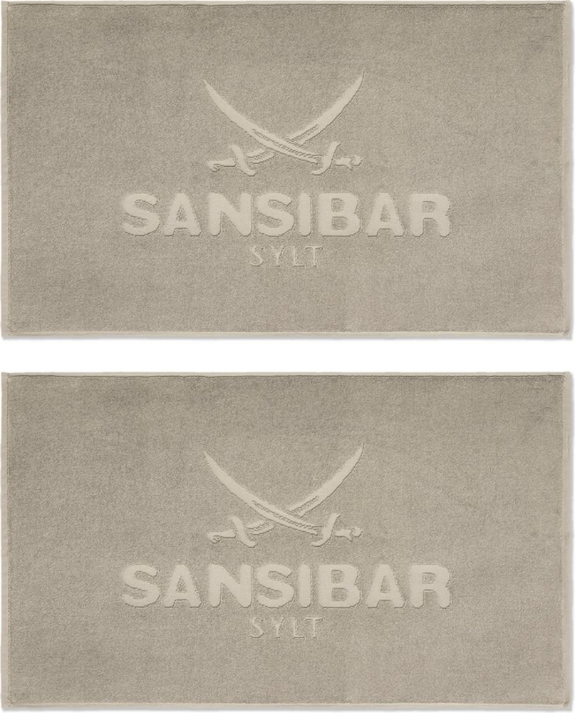 Sansibar Sylt Badematte 2er Set Sansibar Badvorleger, 50x80 cm, Hochtiefprägung, Rückseite hat keine rutschhemmende Beschichtung, hautfreundlich, pflegeleicht, fußbodenheizungsgeeignet, strapazierfähig, schwere Qualität, beste Saugfähigkeit, Baumwolle,... Bild 1