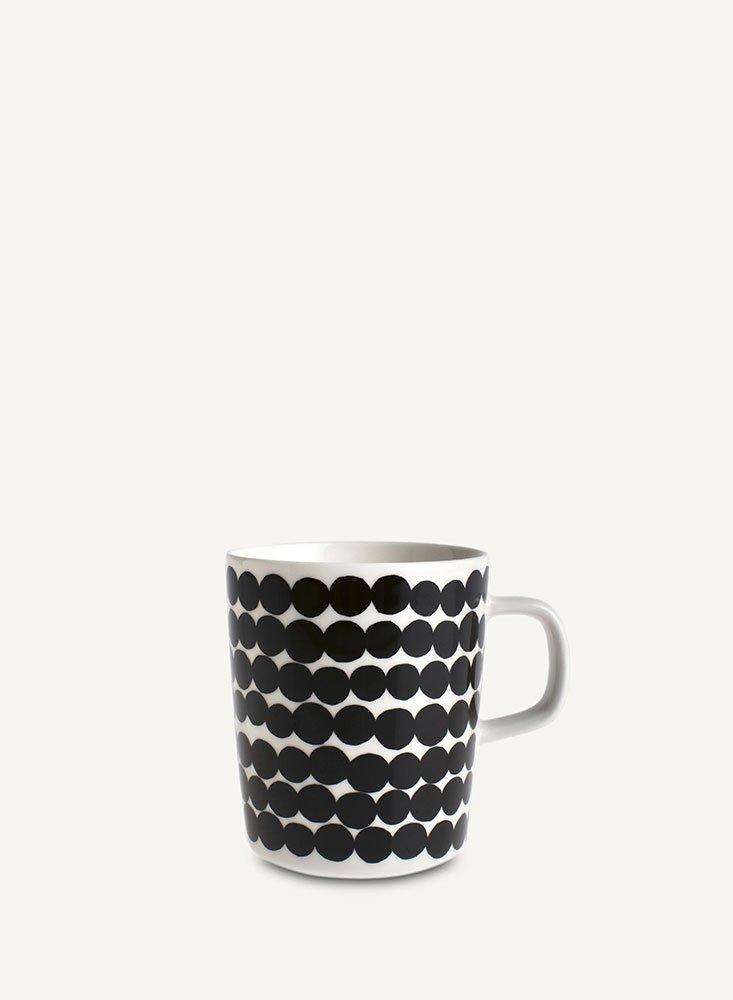 Marimekko - Oiva/Siirtolapuutarha - Tasse - Weiß/Schwarz - Ø8xH9,5cm - 2,5 dl Bild 1