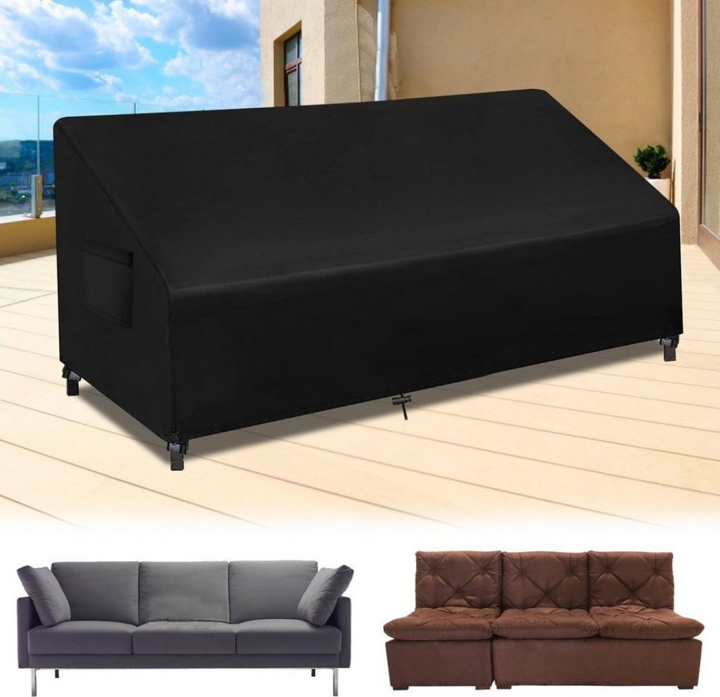 BTTO Gartenmöbel-Schutzhülle Gartenmöbel Abdeckung,Abdeckung Gartenbank Wasserdicht, 420/600D Oxford Gewebe,UV-beständig für Gartenbänke Gartensofa Bild 1