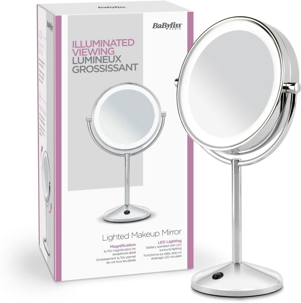 BaByliss LED-Lichtspiegel 9436E Lighted Makeup Mirror, beleuchteter Kosmetikspiegel mit Batteriebetrieb Bild 1