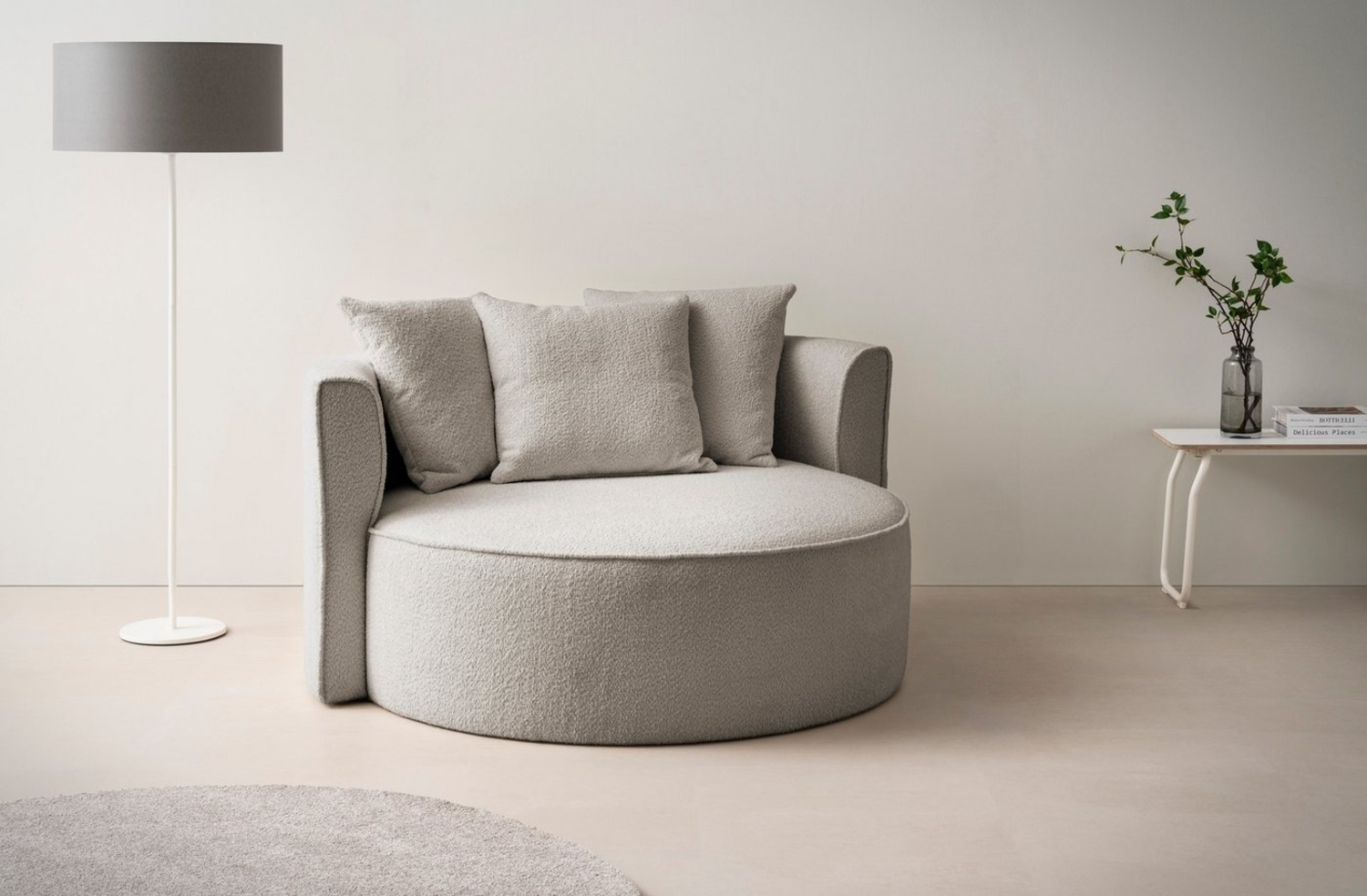 LeGer Home by Lena Gercke XXL-Sessel Isalie, Lesesessel, Loveseat, inklusive Zierkissen, extra große Sitzfläche, optional mit Hocker, Cord, Samt, Bouclé Bild 1