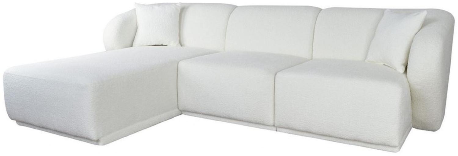 Casa Padrino Luxus Ecksofa Linke Seite Weiß 251 x 166 x H. 75 cm - Modulare Wohnzimmer Möbel Bild 1