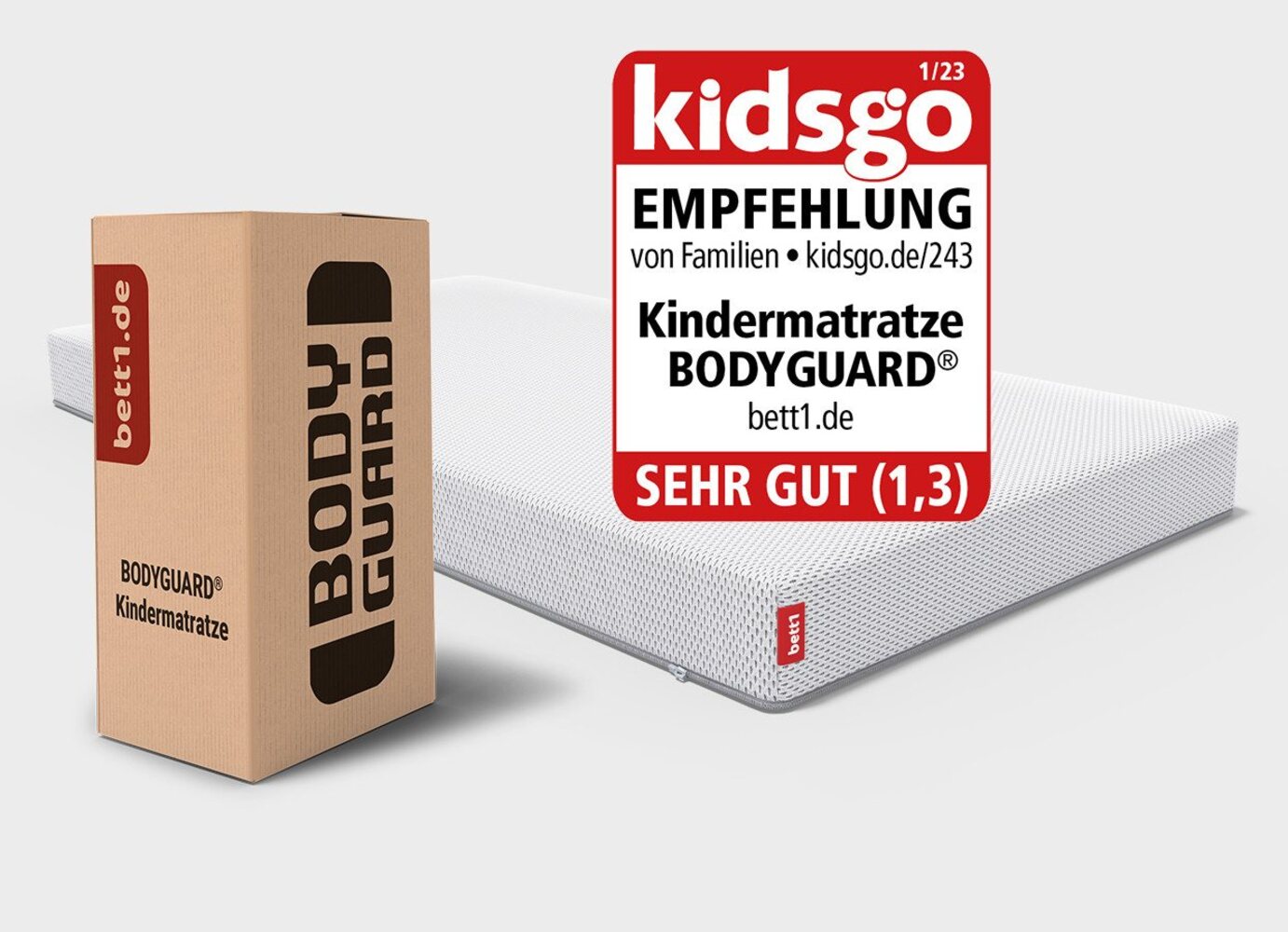 Kindermatratze BODYGUARD Babymatratze, bett1. de, 10.5 cm hoch, Liegefläche bei 60 °C waschbar, HyBreeze® Funktionsbezug Bild 1