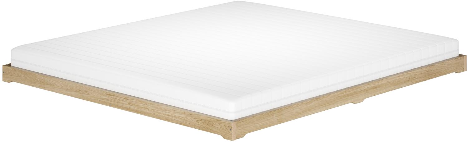 Futonbett 160x200 platzsparend extra niedriges Loftbett Esche geölt V-60.47E-16Rollrost und Matratze inkl. Bild 1