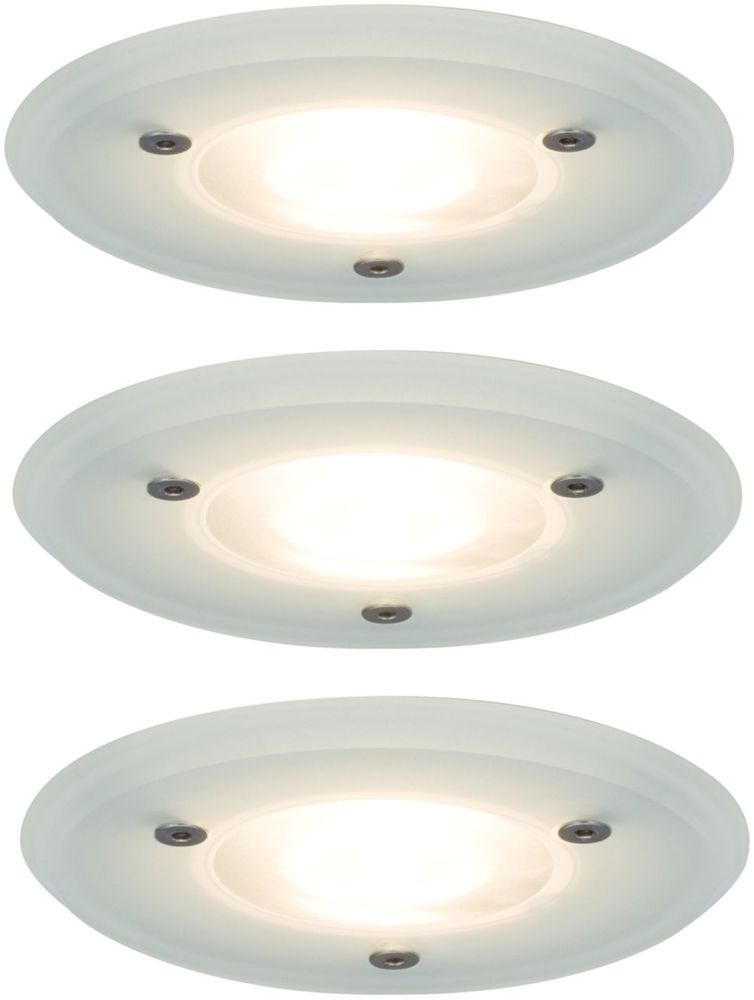 Paulmann Premium Einbauleuchten Set Aqua Mood rund IP44 3x35W 105VA 230/12V GU5,3 51mm Glas4792 Bild 1