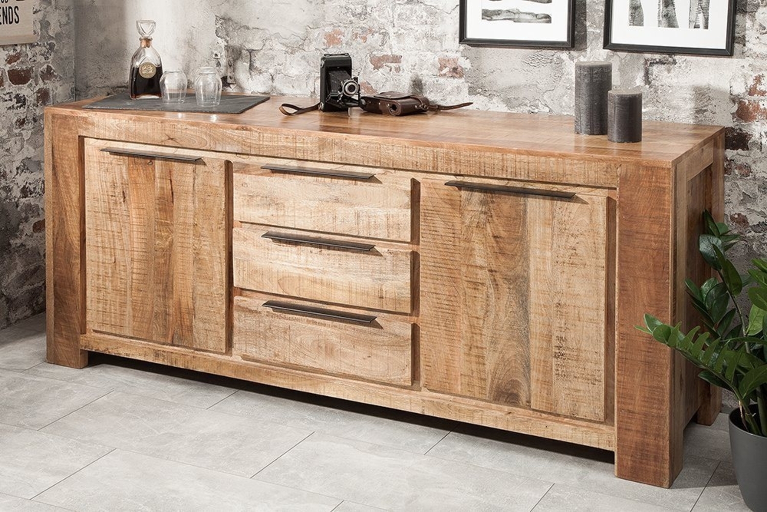 Sideboard Woodridge Massives Sideboard 174cm Mangoholz-Handarbeit Bild 1