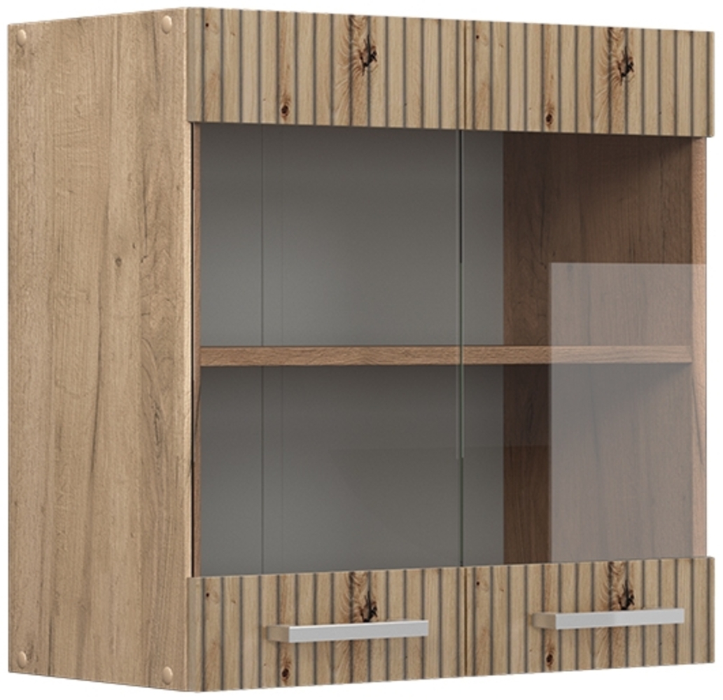 Küchenglasschrank R-Line Artisan-Eiche 60 cm Vicco Bild 1