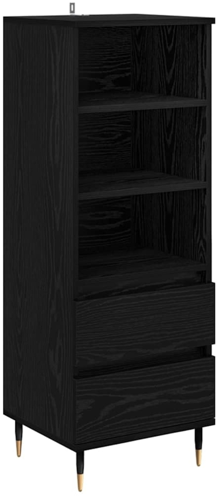 vidaXL Highboard Schwarz Eichen-Optik 40 x 36 x 110 cm Holzwerkstoff 882734 Bild 1