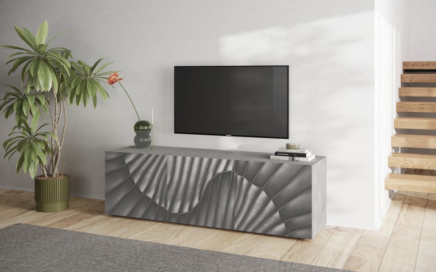 INOSIGN Lowboard Snake Breite 181 cm, modernes TV-Board mit 3 Türen, TV-Möbel, TV-Kommode, TV-Schrank, Front mit besonderem Siebdruck Bild 1