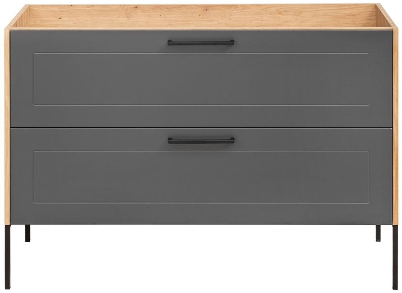 Waschbeckenunterschrank 'Pantin' Grau matt/ Artisan Eiche, ohne Waschtisch, 120cm Bild 1