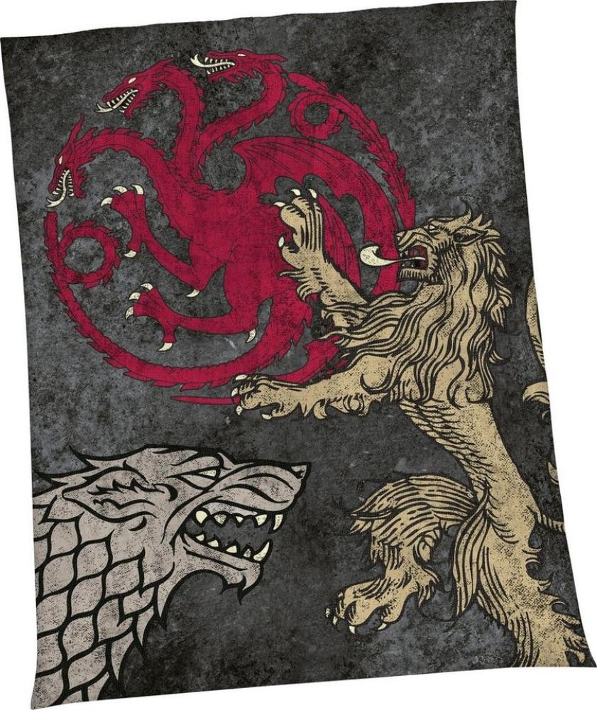 Klaus Herding GmbH Game of Thrones Wellsoft-Flauschdecke, 100% Polyester, Wellsoft, 200 x 150 cm Bild 1