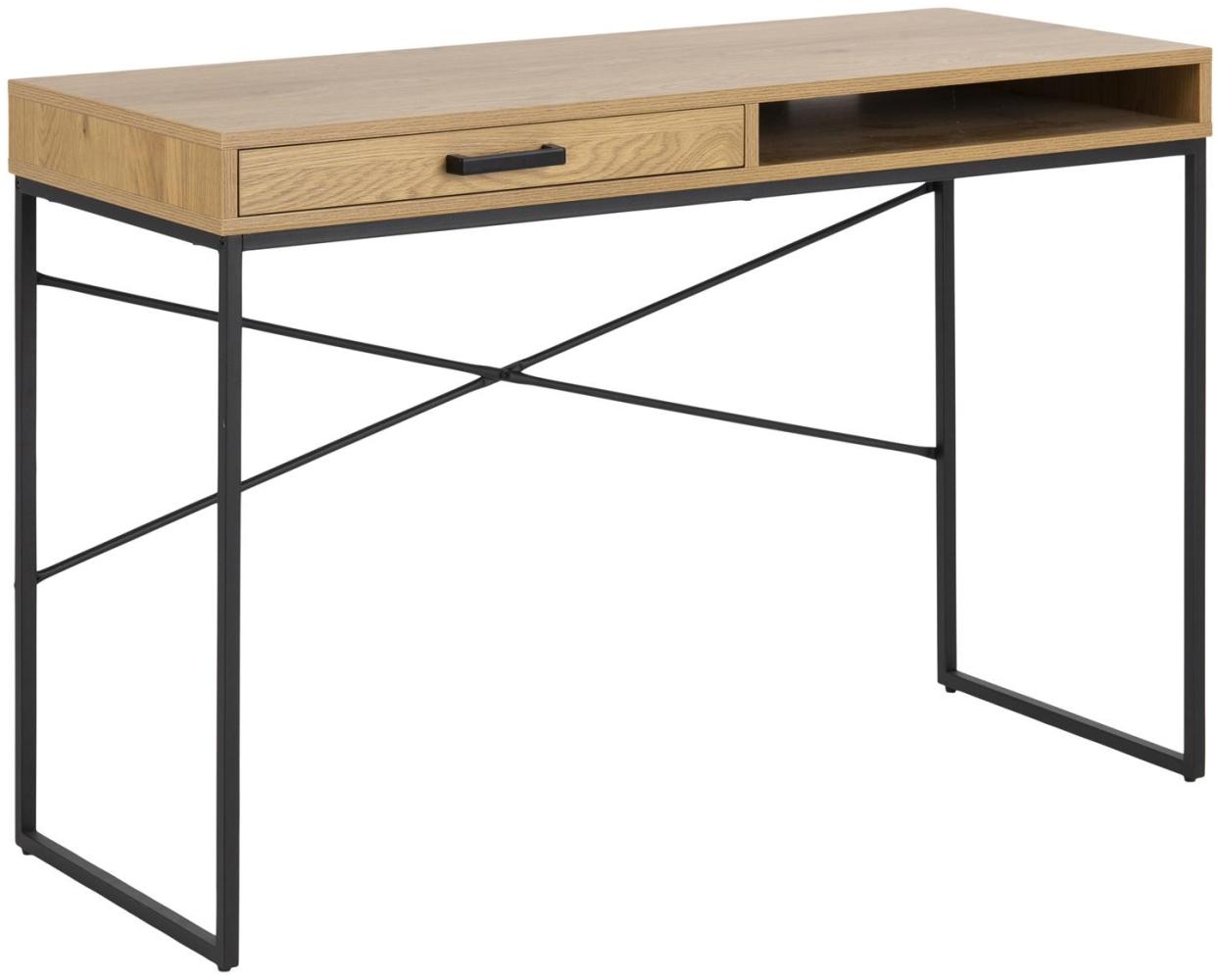 Schreibtisch >Carney< in Wildeiche aus Metall - 110x75x45cm (BxHxT) Bild 1