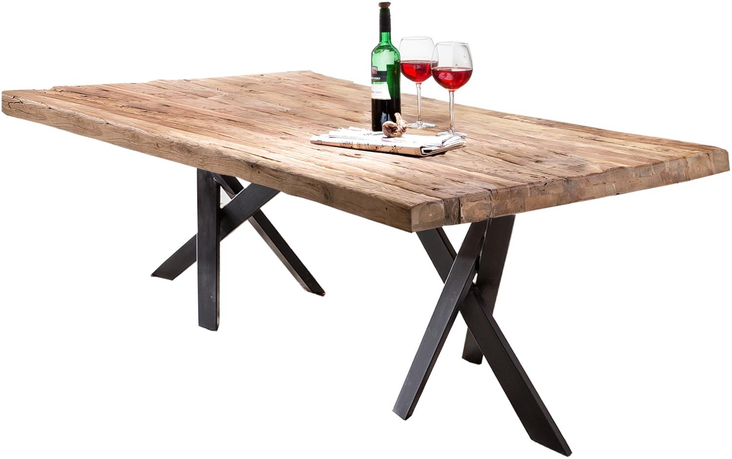 Esstisch 240x100 Teak Metall Holztisch Esstisch Speisetisch Küchentisch Küche Bild 1