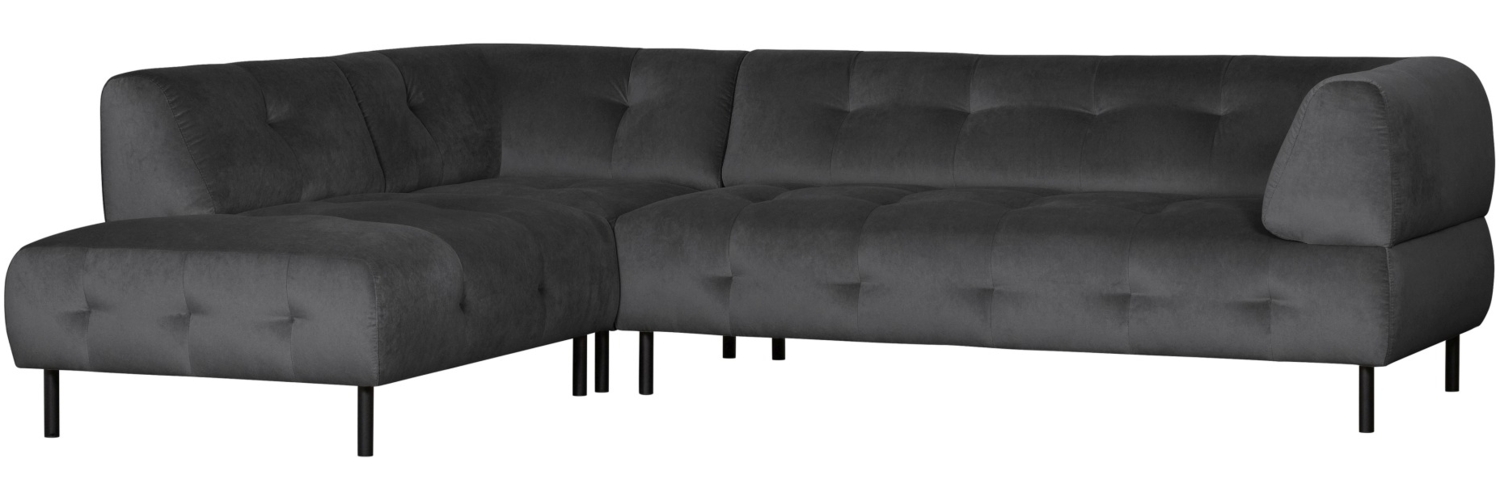 Ecksofa Lloyd mit Samtbezug, Links, Schwarz Bild 1