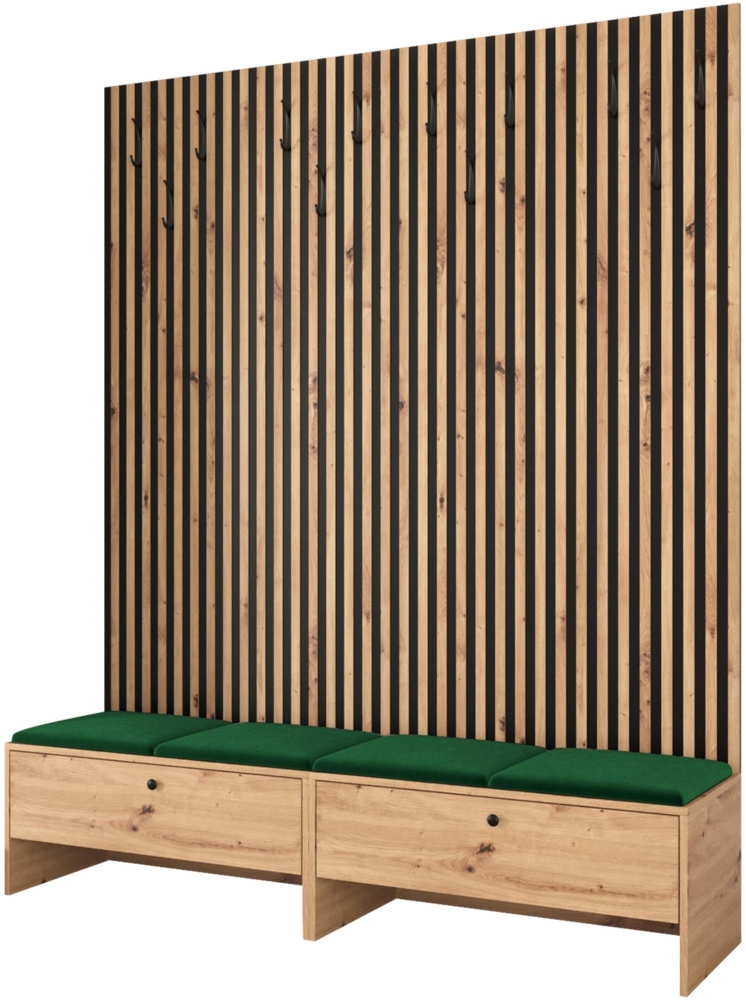 Garderoben-Set Melire V, Unterschrank, Griffe aus Metall (Farbe: Artisan Eiche, Manila 35) Bild 1