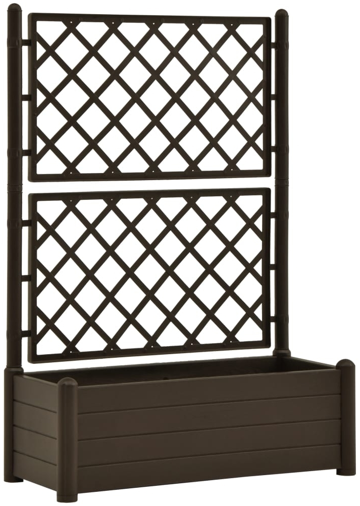 vidaXL Pflanzkübel mit Spalier 100x43x142 cm PP Mokka 313984 Bild 1