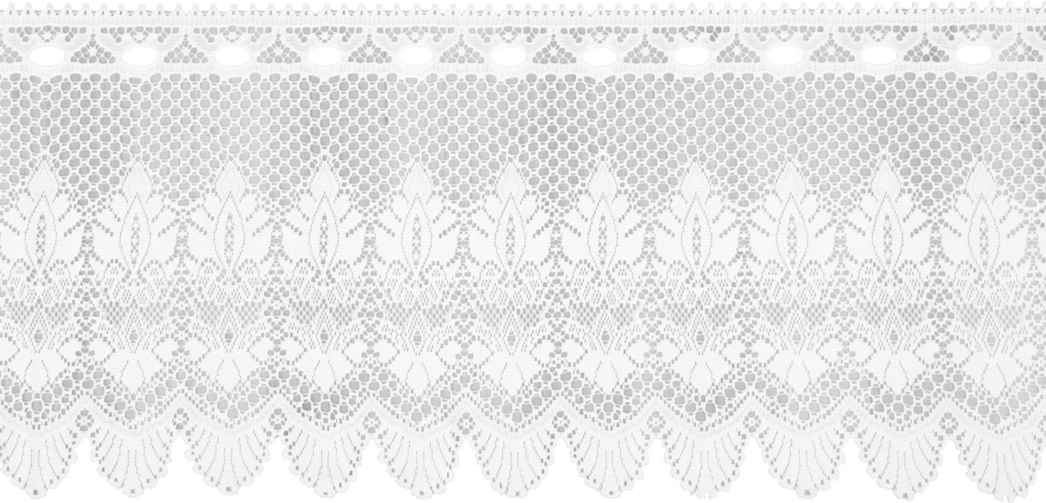 Bistrogardine Jacquard in weiß 160x45 cm (BxL) mit Stangendurchzug Design Alba Bild 1