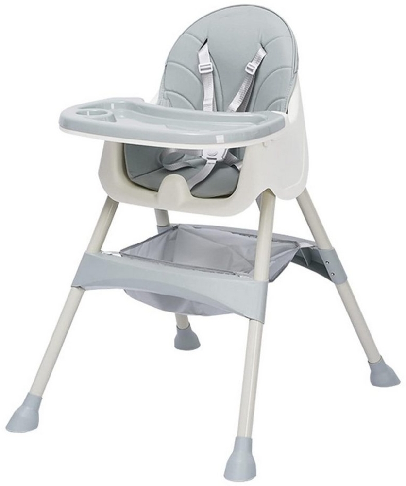 LA CUTE Hochstuhl Baby Kinder Hochstuhl Höhenverstellbar, Doppel-Tablett, 5-Punkt-Gurt (Babystuhl mit doppeltem Tablett und verstellbarem Sicherheitsgurt), Verstellbare Höhe und Breite, doppelte Tabletts, leicht zu reinigen Bild 1