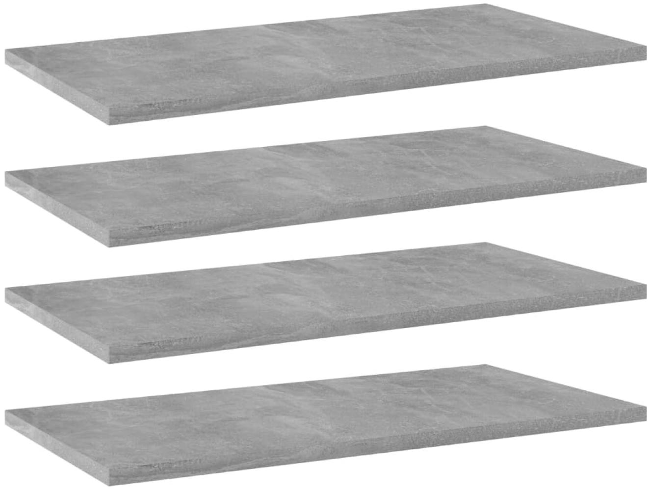 vidaXL Bücherregal-Bretter 4 Stk. Betongrau 60x30x1,5 cm Holzwerkstoff 805242 Bild 1