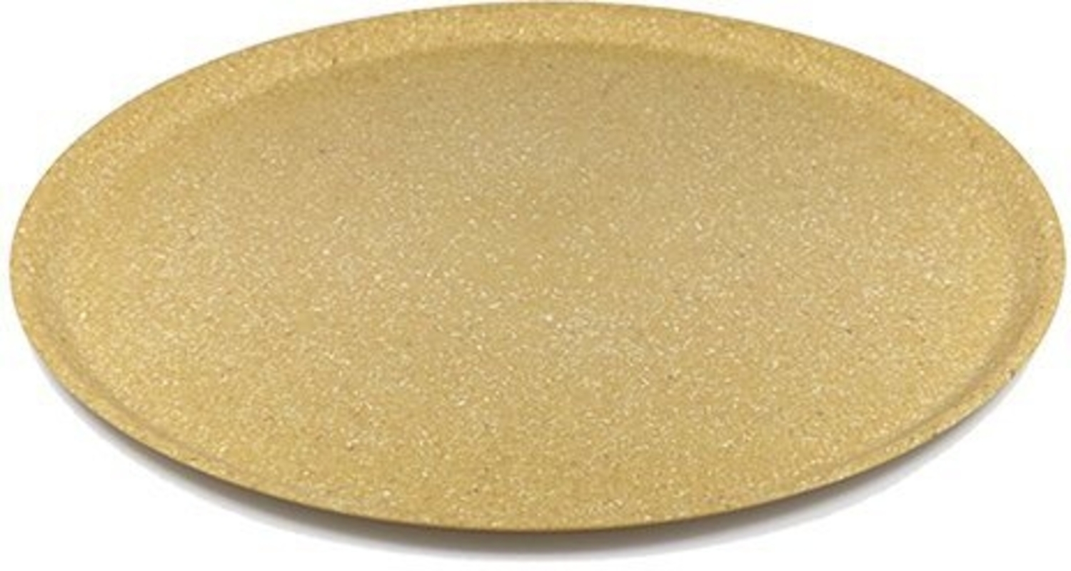 Koziol Großer Teller 4er-Set Connect Plate, Speiseteller, Kunststoff-Holz-Mix, Nature Wood, 25. 5 cm, 7101702 Bild 1