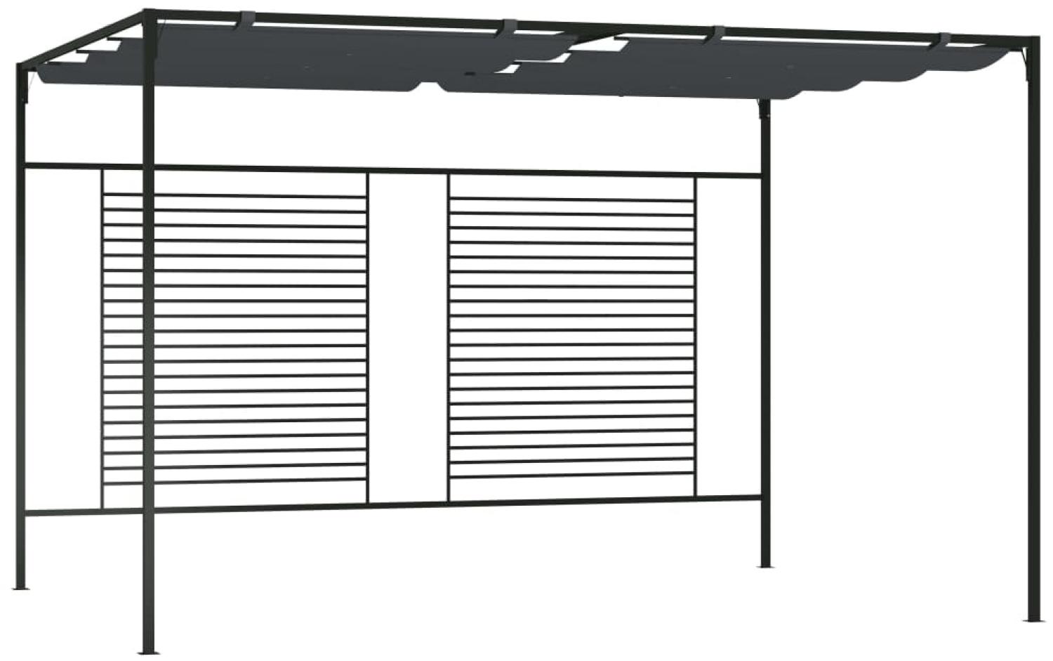 vidaXL Pavillon mit Ausziehbarem Dach 4x3x2,3 m Anthrazit 180 g/m² 313625 Bild 1